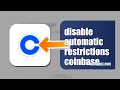 How To Disable Automatic Restrictions On Coinbase 2026 (FULL TUTORIAL)
