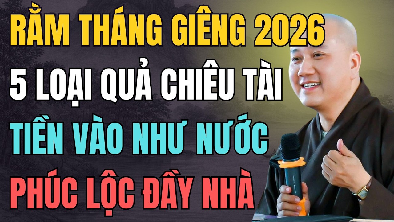 THẦY PHÁP HÒA CHỈ RÕ: CÚNG RẰM THÁNG GIÊNG 2026 - 5 LOẠI QUẢ CHIÊU TÀI CỰC MẠNH, TIỀN VÀO NHƯ NƯỚC
