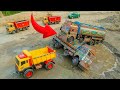 Dump Truck Accident in Mud 😳 JCB 3DX Crane Pulling | New Holland Kubota Toy Action