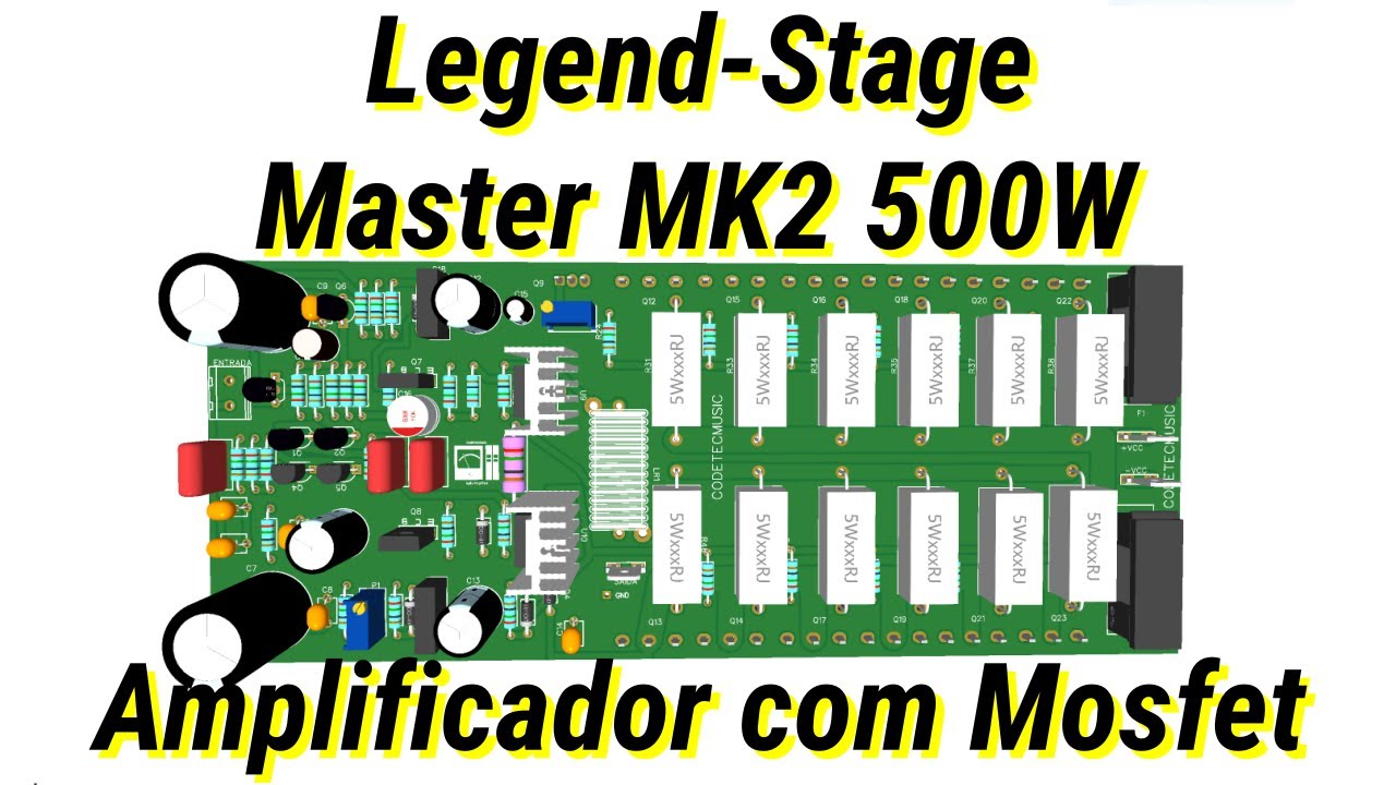 amplificador Mosfet Legend-Stage Master MK2 500W por Canal