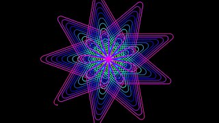 8 pointed geometric star made using turtle programming in python