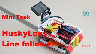Mini Tank Robot - Huskylens Line Follower