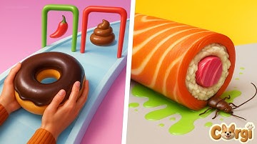 Sushi Roll 3D VS Bakery Stack - All Levels Satisfying Walkthrough Gameplay