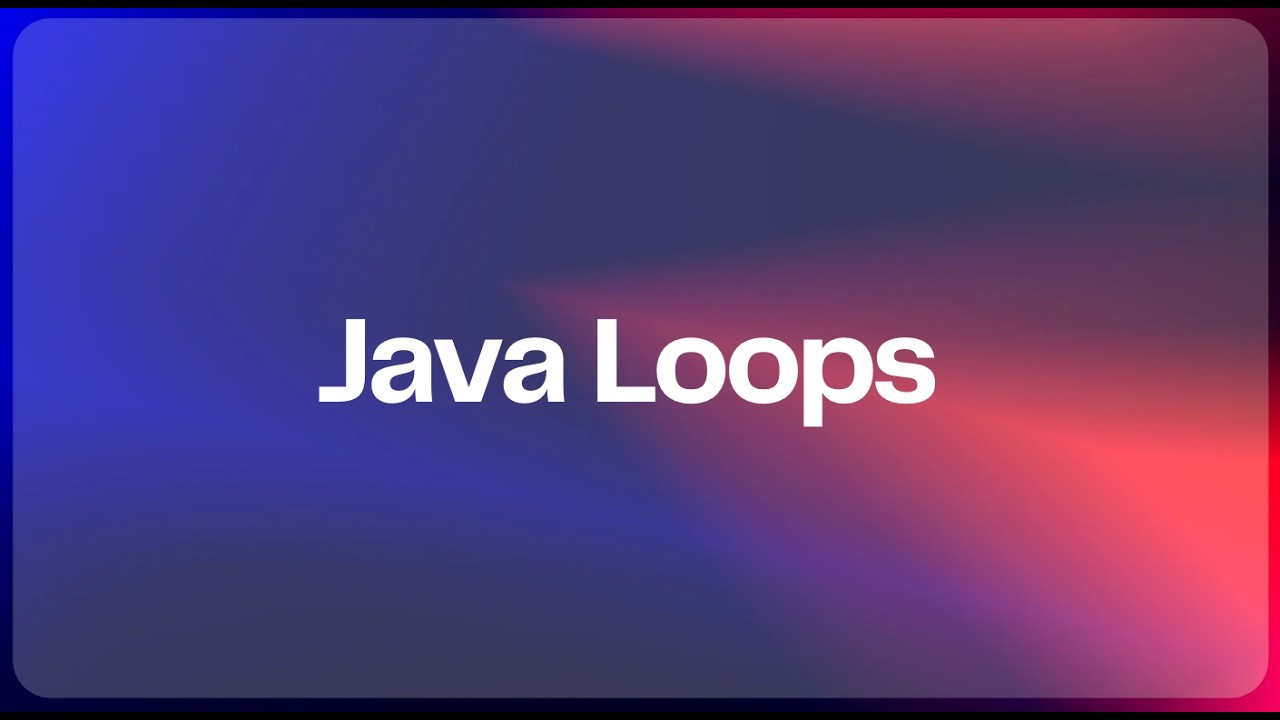 Java Loops - YouTube