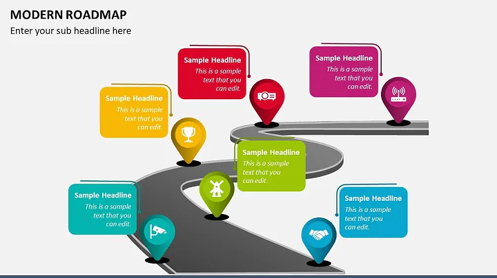Modern Roadmap Animated PowerPoint Slides