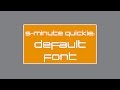 5-Minute Quickie: Setting InDesign&#39;s Default Font