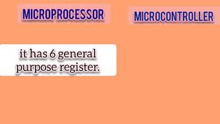 Comparison Between Microcontroller and Microprocessor #8051