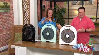 Cascade Capri 12" Portable 4-Speed Cooling Fan & Remote Control on QVC screenshot 2