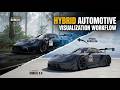 Hybrid Automotive Visualization Workflow
