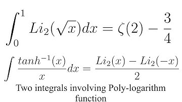 Two integrals involving Poly-logarithm function