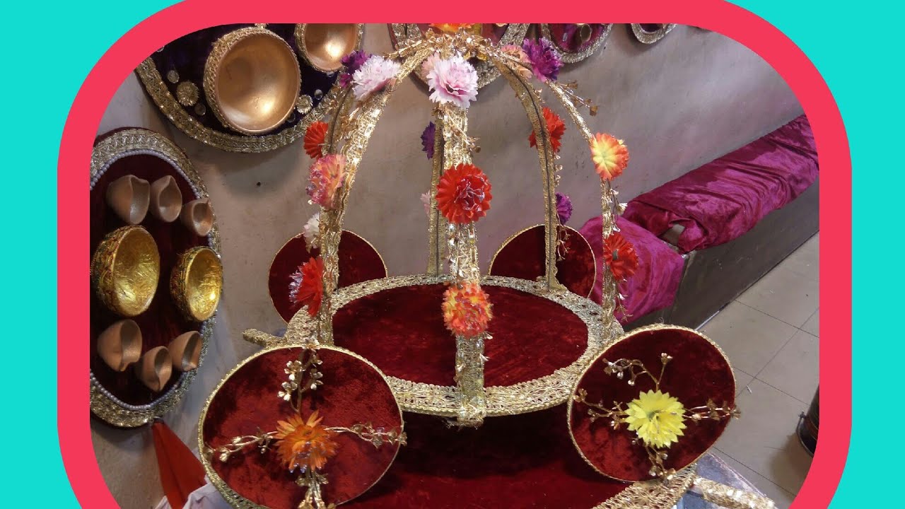 Mehndi pleats diy wedding  wedding  tray pot  designs  for 