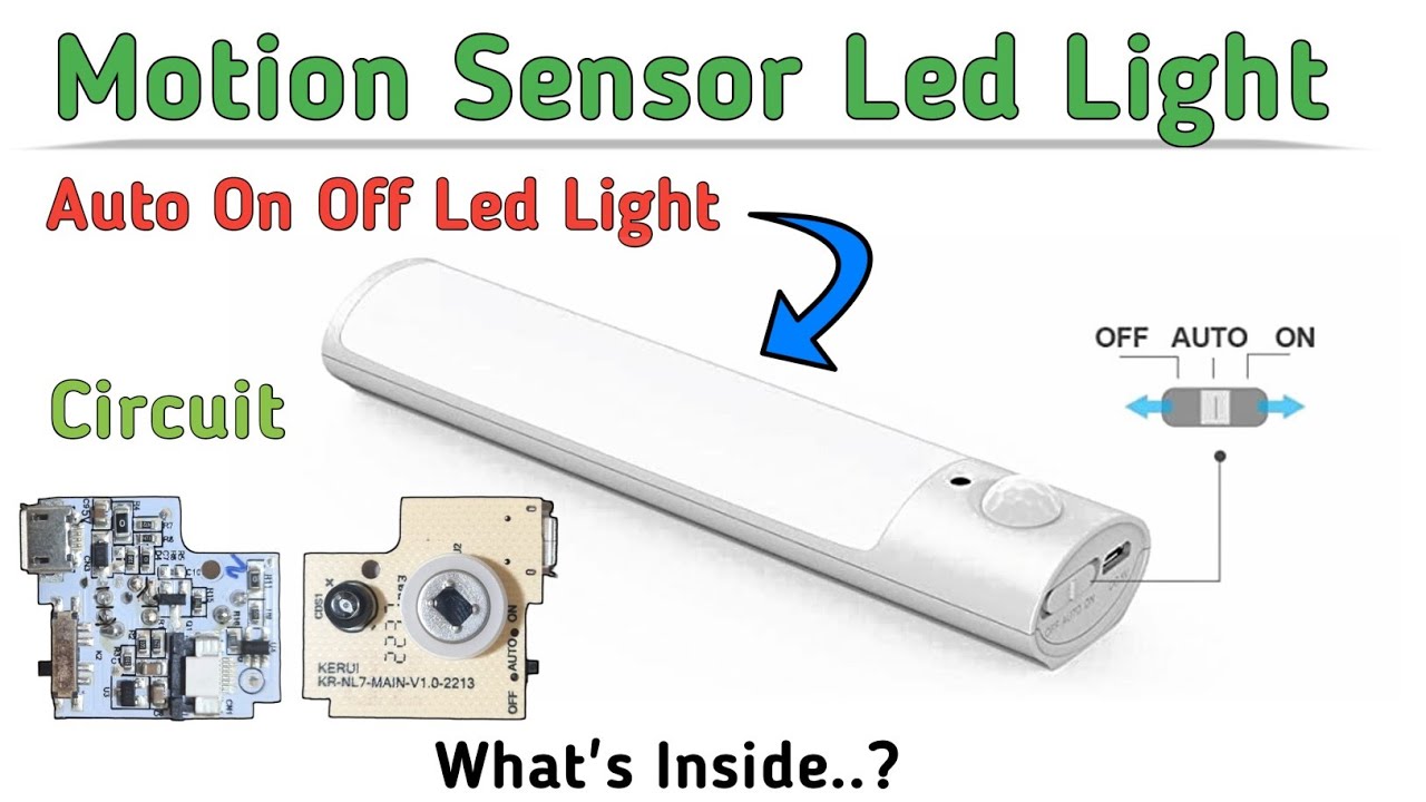 Motion Sensor Auto On Off Led Light - YouTube