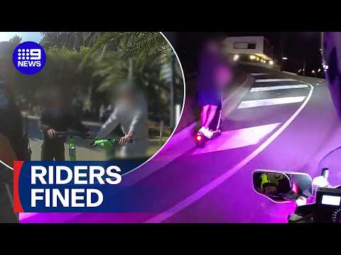 Thousands of dangerous riders fined amid e-bike crackdown | 9 News Australia