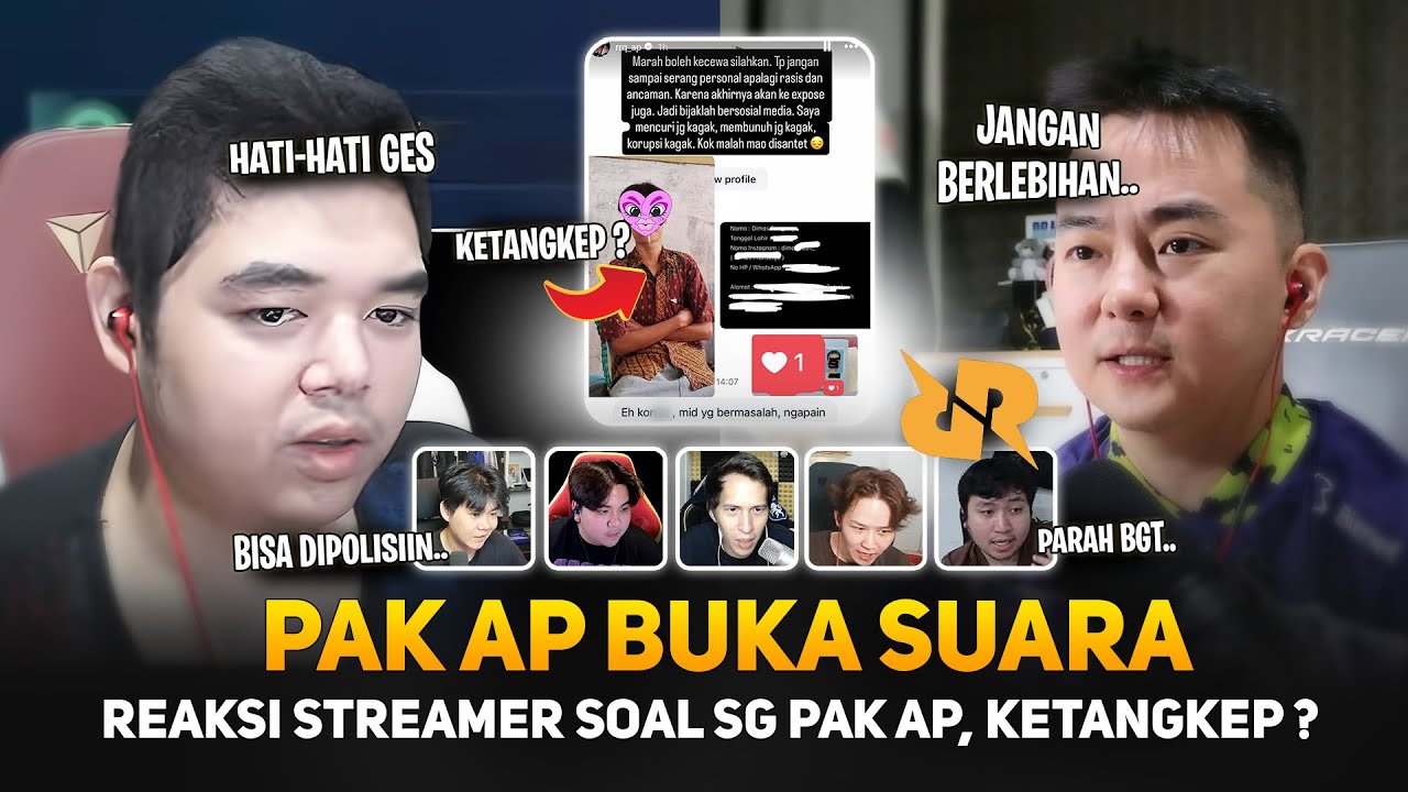 PAK AP SUDAH BUKA SUARA - ADA APA NIH ? REAKSI STREAMER SOAL SG PAK AP ...