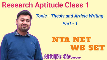 Research Aptitude Class | thesis and article writing format and style of referencing | part 1.