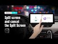 Split screen and cancel the Split Screen on Roadanvi HS-X12 Series