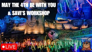 🔴 Live: May the 4th be With You Stream at Disneyland! - \u0026 Building a Lightsaber at Savi's Workshop!