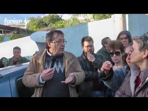 fonien.gr - Συγκέντρωση διαμαρτυρίας για τα έργα στον Γαργαδόρο - Καλιντέρης (26-2-2018)