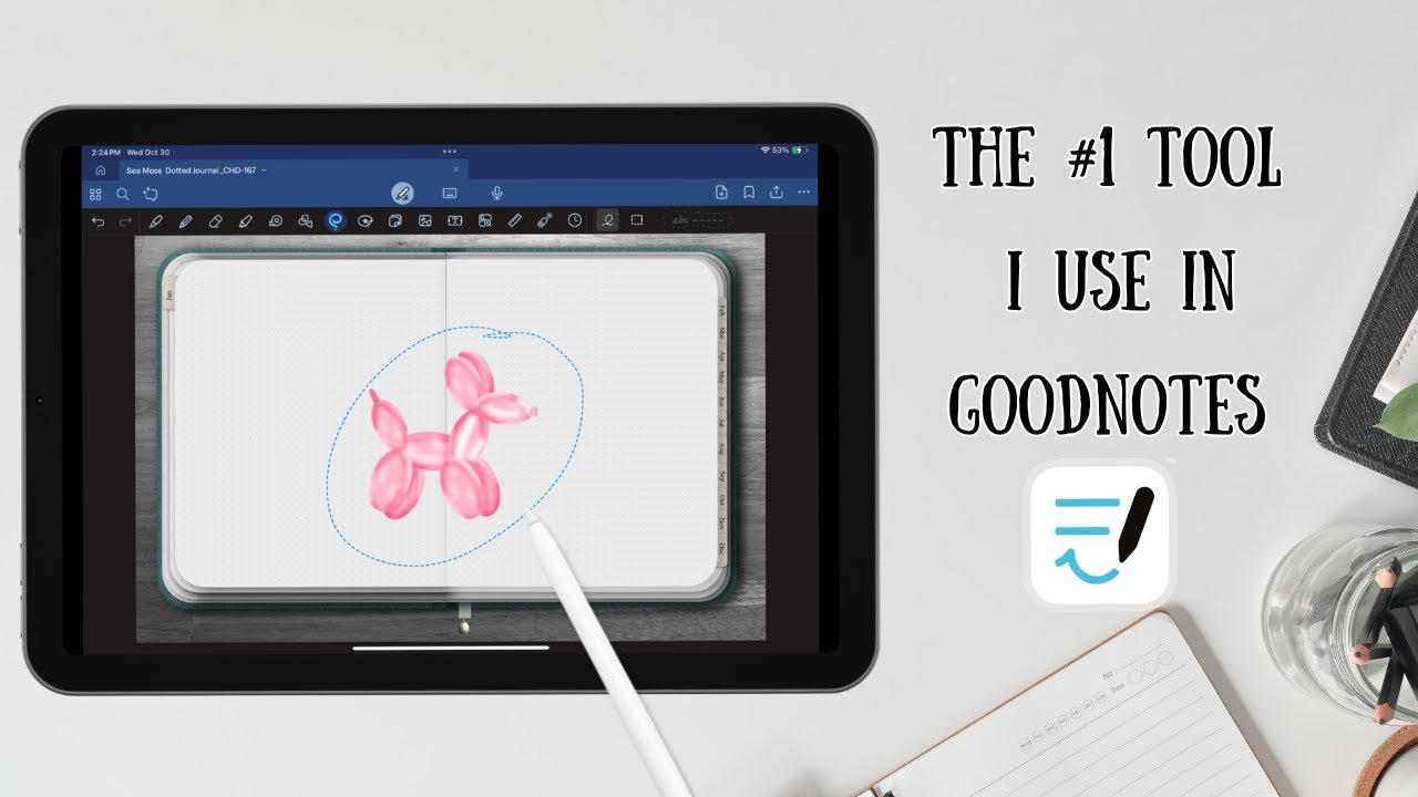 The #1 tool I use in Goodnotes- the lasso tool
