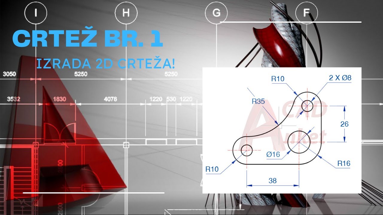 AutoCAD 2D Crtež #1 - za početnike - YouTube