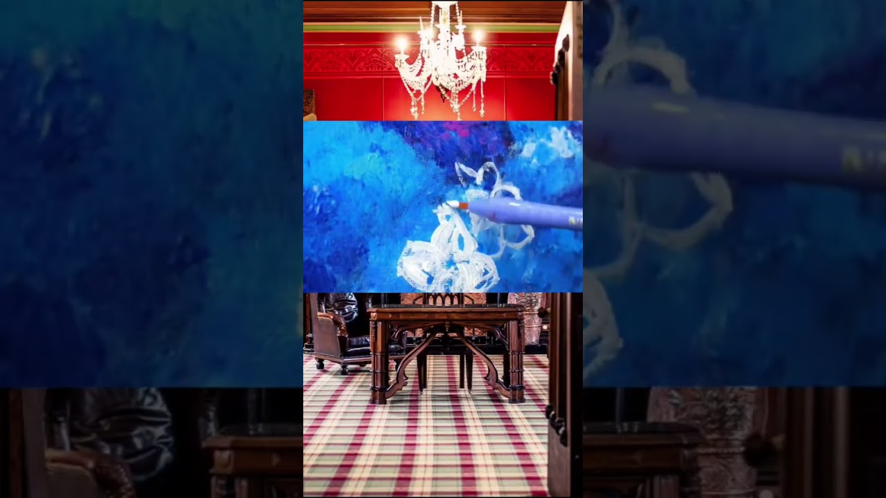 油絵】F4号キャンバスに描く！鮮やかな紫陽花畑の風景画 - YouTube