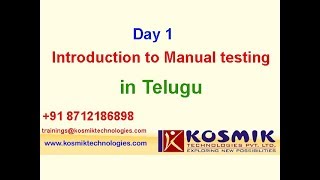 Day 1 -  Manual Testing | Introduction to Manual testing | Testing Introduction in Telugu (తెలుగు) screenshot 2