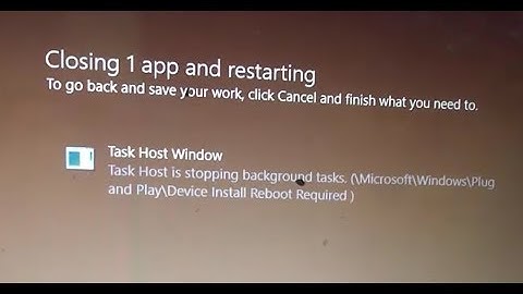 Task Host Window -Task Host is stopping background tasks in Windows 10