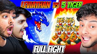 5 TIGER VS Leviathan PVP in Blox Fruits! 💀 Who Wins?! Ft. @SujalisLive @EddyBlox7​