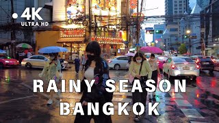 [4K UHD] Walking in the Rain in Bustling Downtown Bangkok during the Rainy Season by JWINTHAI 3,989 views 3 days ago 23 minutes