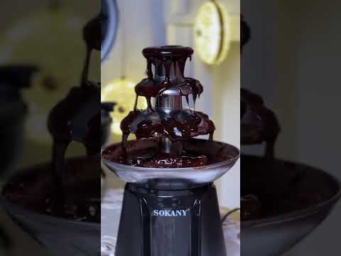 Шоколадный фонтан SOKANY SK-07069 60 Вт на 3 яруса для фондю десертов фруктов вечеринок и праздников, видео 1
