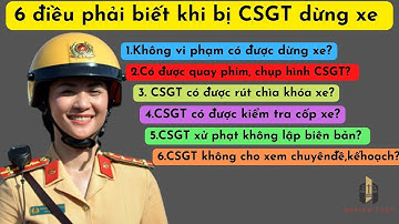 6 điều cần biết khi cảnh sát giao thông dừng xe