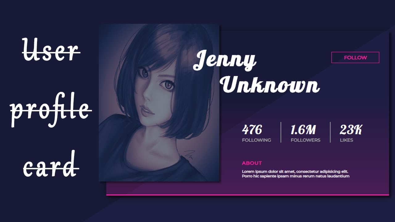 Learn How To Create An Amazing User Profile Card Using HTML 5