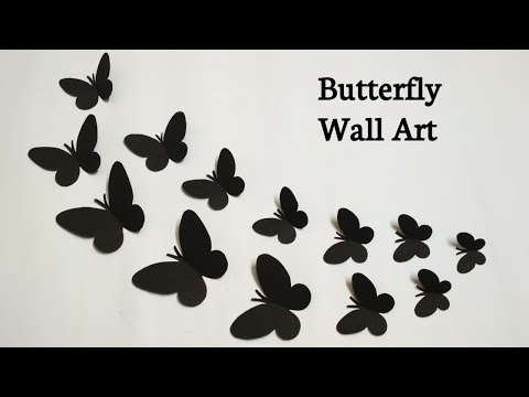 Video: Black butterflies on the wall: interesting decor ideas