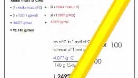 Mass Percent in Toluene