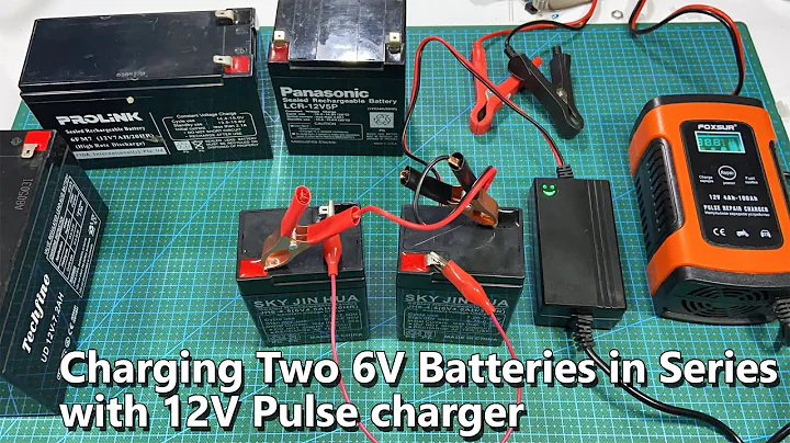 How to charge two 6V Lead-acid batteries with 12V pulse charger (Two battery charge in series)