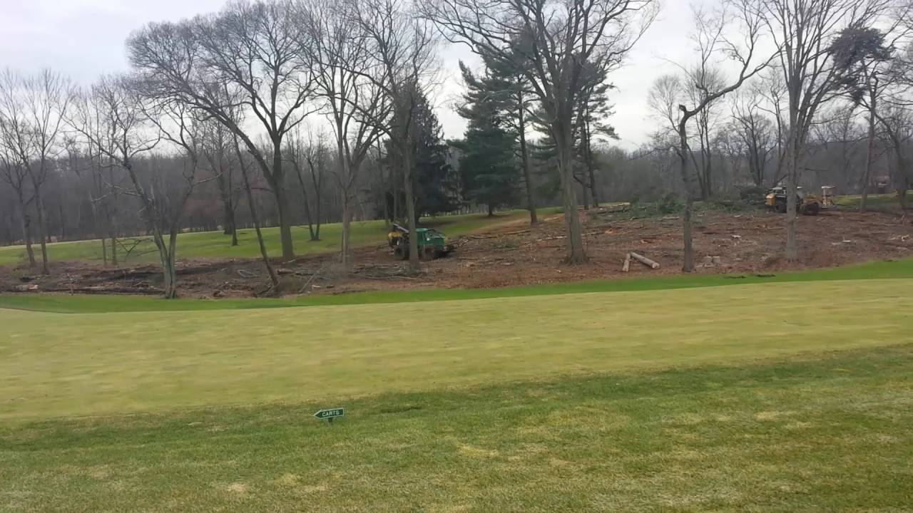 Land Clearing on Golf Course in South Jersey YouTube