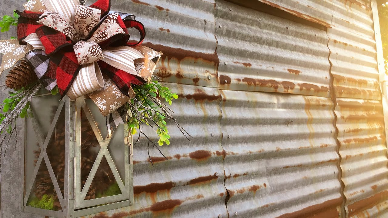 Making A Farmhouse Christmas Lantern Topper --