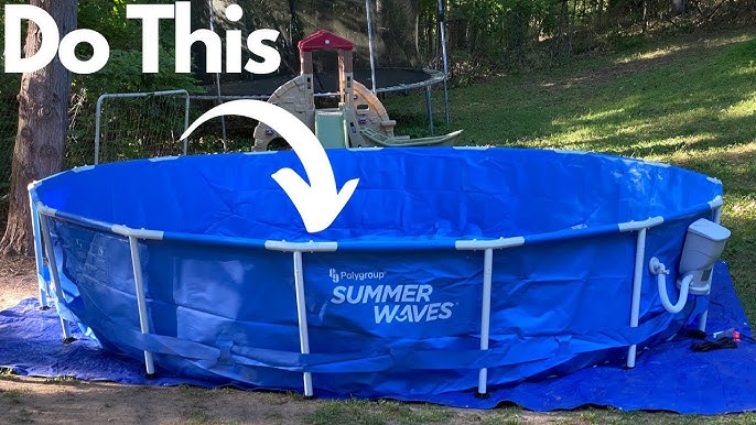 Summer Waves® Round Metal Frame Pool Setup - YouTube