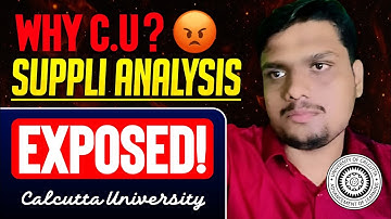 Why CU? | Suppli Result Deep Analysis | Exposing the matter | Calcutta University 