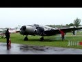 Beech 18 start-up, backfire!  Marshall, MI  Great radial engine noise and backfire on start-up.