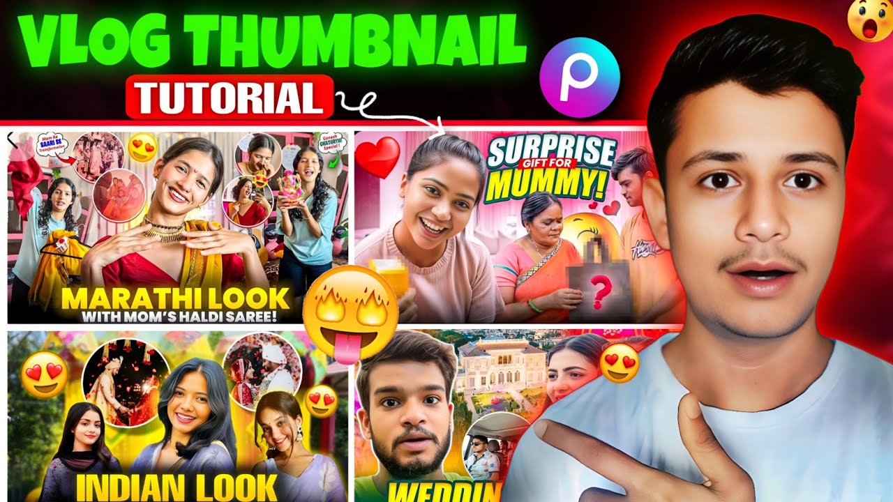 Vlog Thumbnail Design Kaise Kare? Viral Thumbnail Tutorial in Mobile 📳