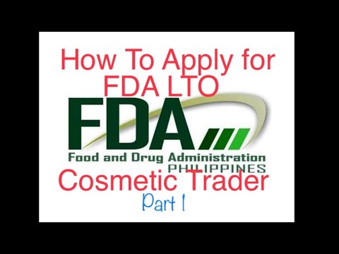 FDA License To Operate as Cosmetic Trader Part 1