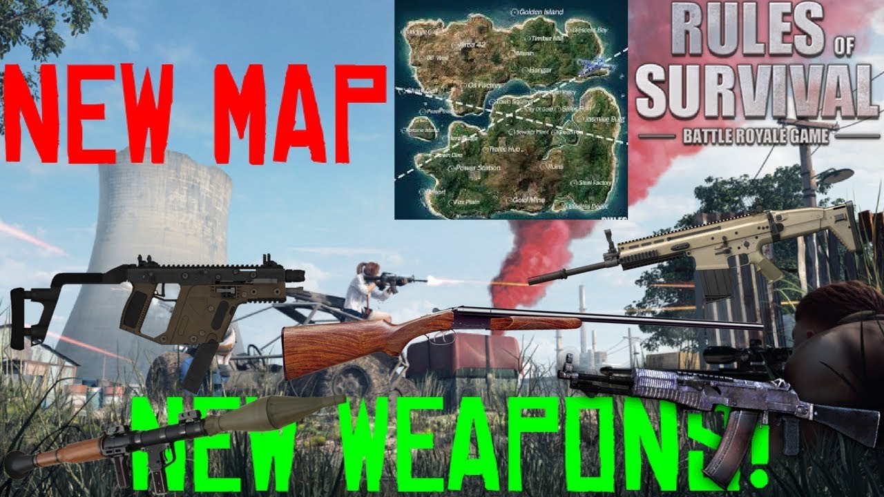 games people play Rules Of Survival | NEW MAP + NEW WEAPONS GAMEPLAY!