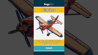 🇬🇧 Airplane Meaning : Flash Card : Learn English Vocabulary