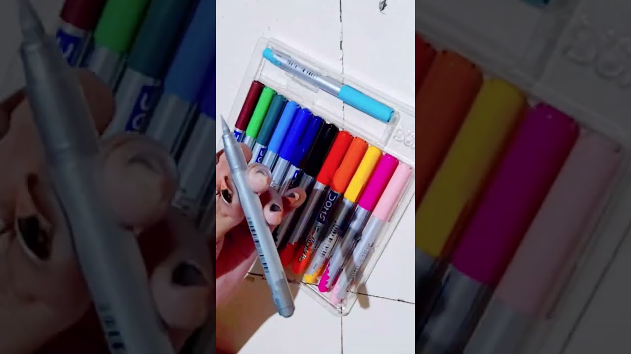 DOMS Brush pen unboxing || brush pen painting ||