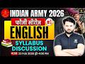 INDIAN ARMY 2026 ENGLISH | Complete Syllabus Discussion | फौजी सीरीज़ | Vikas Sir