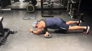 Front Plank + Wt Plate Pull Throughs
