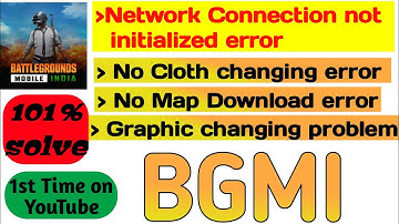 Network Connection not Initialized error | Bgmi Problem | BGMI