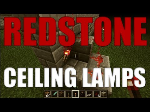 Minecraft Tutorial - Redstone Ceiling Lamps