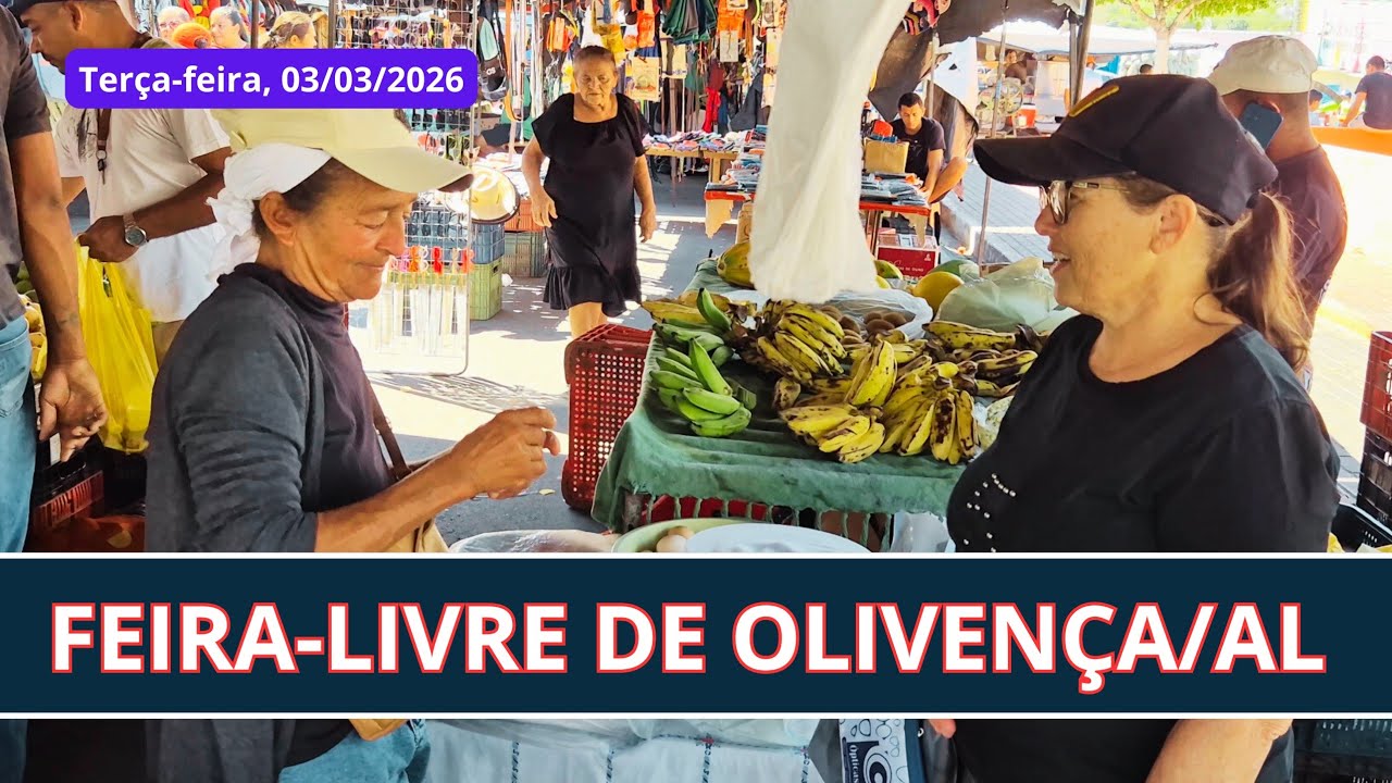 Primeira feira-livre de Olivença/AL, em março de 2026.